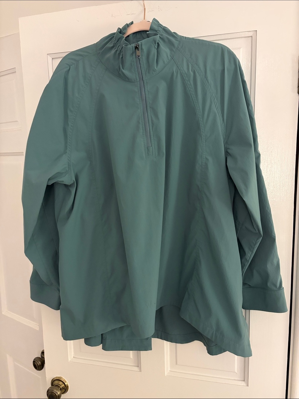 Athleta Teal Half-Zip Utility Jacket